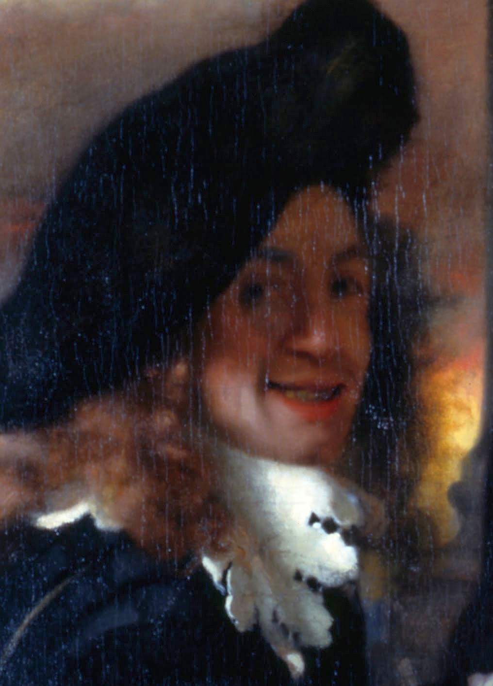 Detail from Vermeer's presumed self-portrait, The Procuress