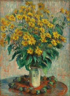 Yellow flowers in a vase with vibrant colors