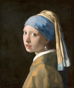 A young woman with a turban and a large pearl earring