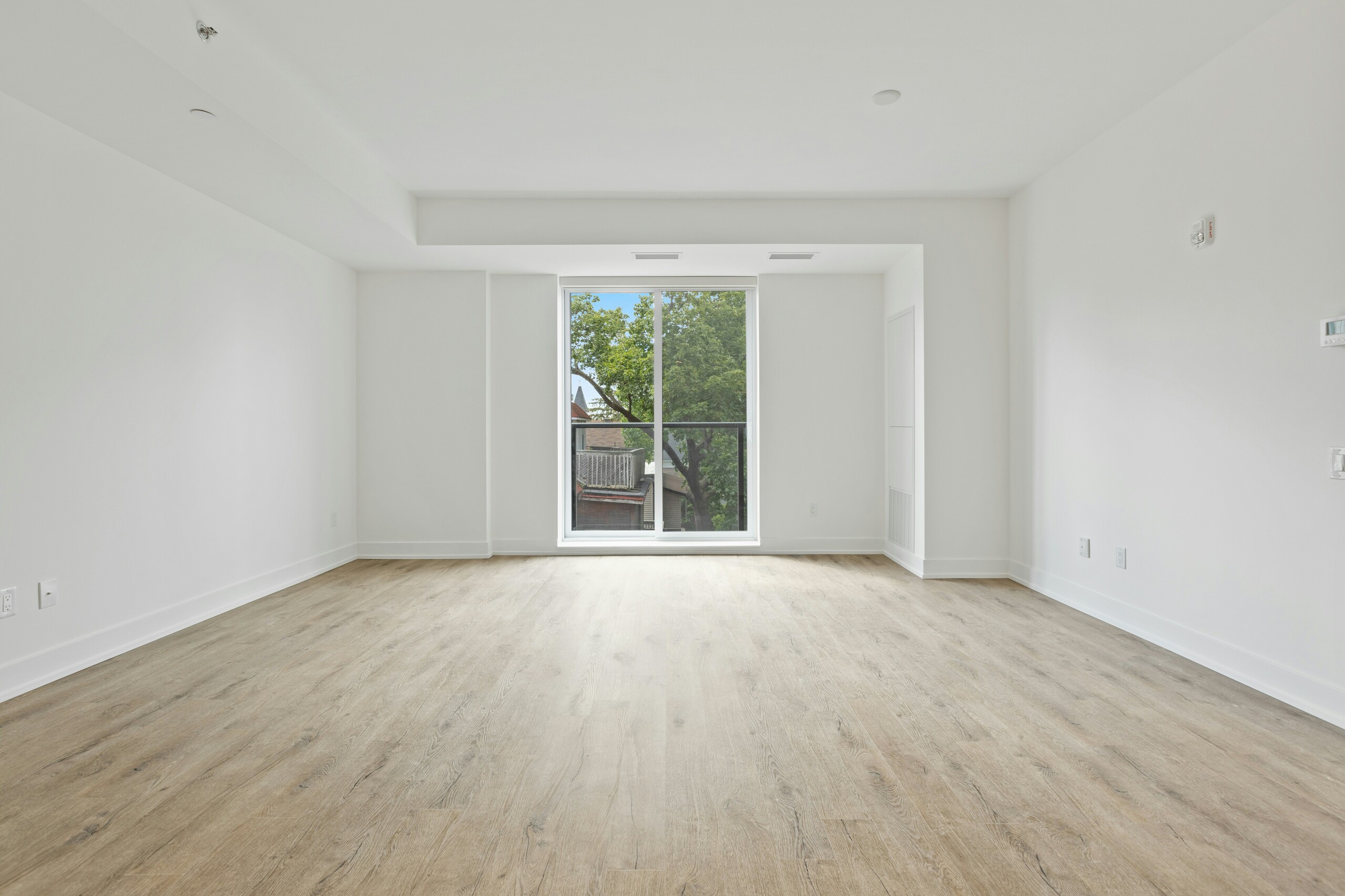 White wooden framed glass door